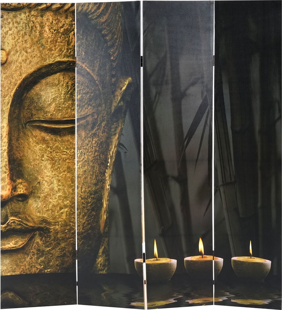 Cosmo Casa Fotoscherm - Kamerscherm - Buddha - 180x160 Cm