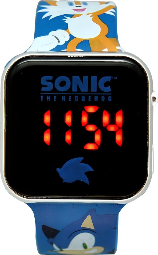 Accutime - LED Watch Sonic - Kinderhorloge Met LED Display Voor Datum en Tijd - Blauw - Accutime