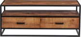 Rousseau- TV Meubel TV-meubel 'Madeira': Mango | Metalen Structuur en Exotisch Houtblad | 50 x x 45 - 120cm - Bruin