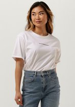 MSCH Copenhagen Terina Organic Small Logo Tee Tops & T-shirts Dames - Shirt - Wit - Maat M/L