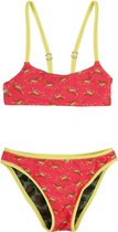 Claesen's - girls bikini - reversible - roze groen - maat 14 / 164-170