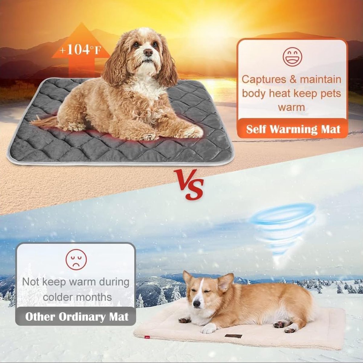 Toulifly Zelfverwarmende Deken Voor Katten En Honden – 50x40 Cm, Zacht Microfluweel, Wasbaar, Met Anti-slip Bodem, Ideaal Voor Binnen