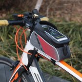 WHEEL UP 6-inch Nylon fiets frametasje Waterproef Touch Screen gsm tas - Rood