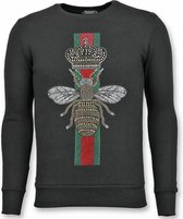 Rhinestone Trui - Master Royal Color Bee Sweater Heren - Zwart