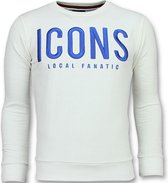 ICONS - Leuke Sweater Heren - 6349W - Wit