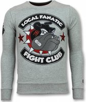 Fight Club Trui - Bulldog Heren Sweater - Truien Mannen - Grijs