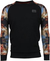 Mythologie Arm Motief - Sweater - Zwart