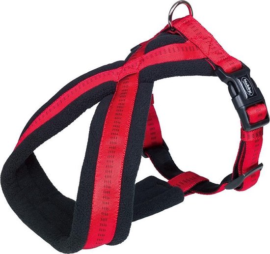 Nobby hondentuig comfort soft grip rood – m/l – buikomvang 50-80 cm – breedte 25/50 mm