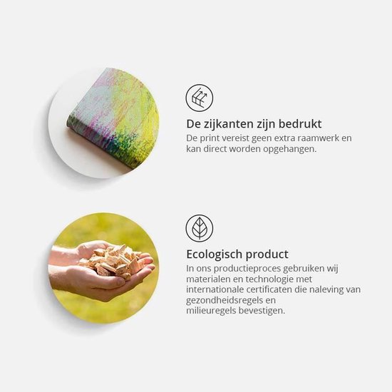 Peinture - Toscane, Vert, 5 panneaux, décoration murale, impression premium sur toile