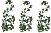 3x Groene slinger Hedera Helix/klimop kunstplant 180 cm voor binnen -  kunstplanten/nepplanten