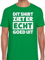 Dit shirt ziet er echt goed uit tekst t-shirt groen heren 2XL