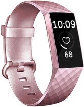 YONO Fitbit Charge 4 bandje – Charge 3 – Siliconen – Rose Gold – Small