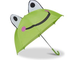 foto van kinderparaplu - met 3D kikker - klein - meisjes - jongens - groen