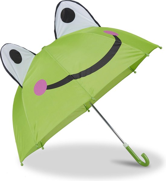 relaxdays parapluie enfant animaux - parapluie enfant fille et garçon - housse de pluie enfants Grenouille