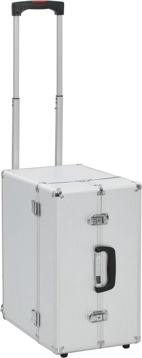 Goedkoopste vidaXL - Pilotentrolley - 47x39x27 - cm - aluminium - zilverkleurig