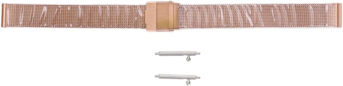 8-10-12-14-16-18-20-22mm Metalen Gaas Horlogeband Snelsluiting - Roségoud - Geschikt voor Smartwatches - Unisex - Vervanging van Edelstalen Armband