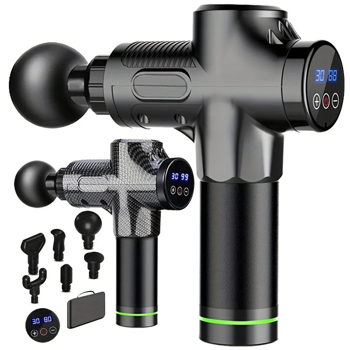 Afbeelding 3 van Grokos - Massage Gun - Massage Pistool - Inclusief Koffer en 6 Opzetstukken - Krachtig en Draadloos Sport en Relax Massage Apparaat - Massageapparaten