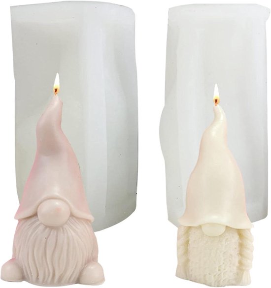 Kerst siliconen vormen - siliconen vorm kaars kerstman kerstboom kerstkaarsen decoratie - kaarsvormen siliconen dwerg siliconen kaarsen gietvorm siliconen mal Kerstmis voor kaarsen gieten