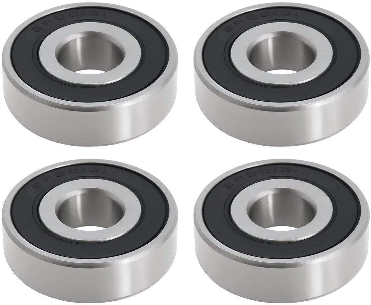 Allecto Plus - 4 stuks Diepe Groef Kogellager 16100-2RS 28x10x8mm voor Fiets Scooter en Winkelwagen