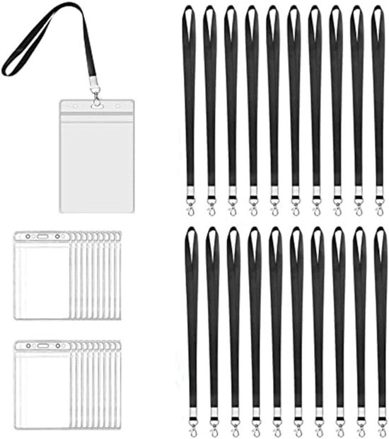 Naam Tag Badge ID-kaarthouders 100 Pack Clear Plastic Horizontale Premium Badge Houder