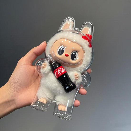 Foto: Beschermhoes voor labubu cola stand transparante acryl displaykast voor labubu sleutelhanger eenvoudige installatie duurzaamheid