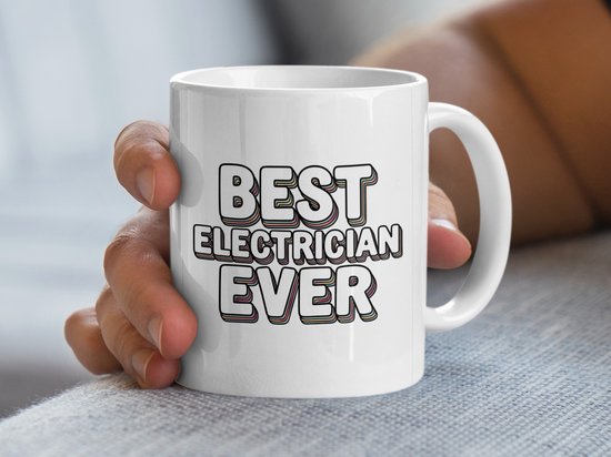 Tasse « Meilleur électricien de tous les temps », cadeau humoristique, tasse rétro, tasse d'appréciation, tasse à café unique