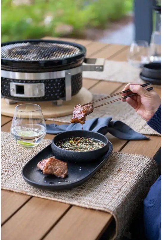 Mustang houtskoolgrill Hibachi - Keramische tafelmodel van Merkloos — afbeelding 4