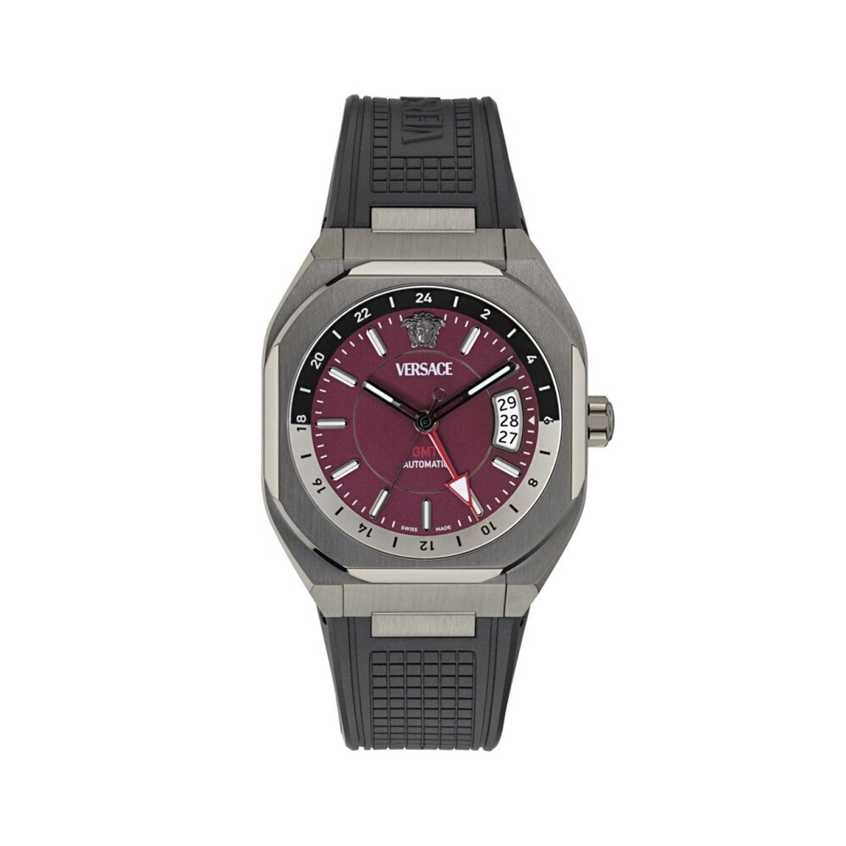 Versace V-Contempo Gmt VE0I00125 Horloge - Kunststof - Zwart - Ø 40 mm