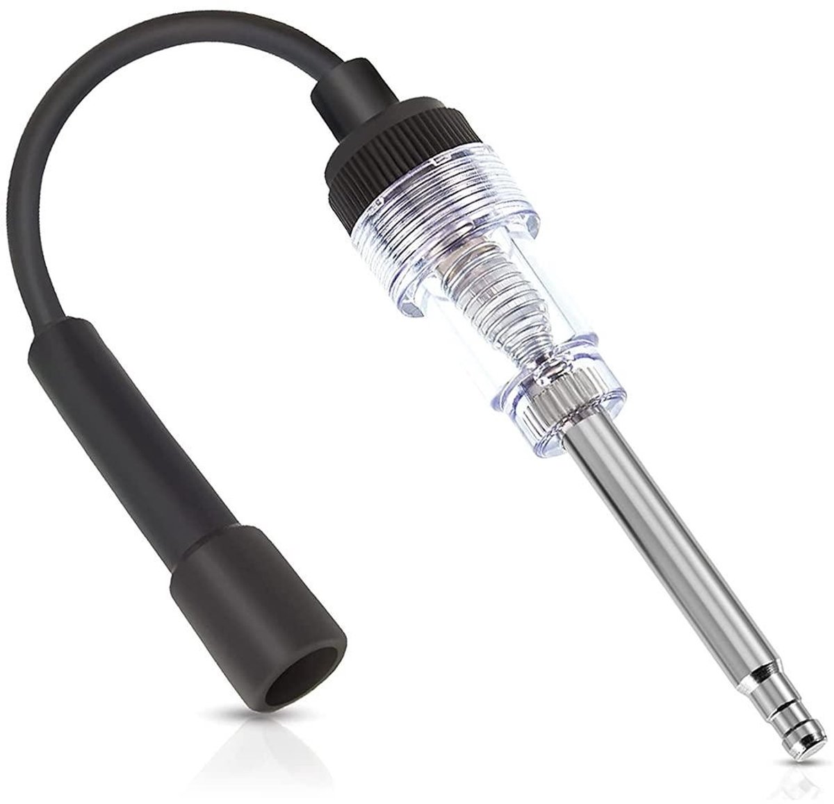 Allecto Plus - Verstelbare Vonktester voor Ontstekingsspoel - Universeel RVS Kunststof Ontstekingstester - Multifunctionele Motorwaters Tester voor Kleine Motoren Auto's Motoren Grasmaaiers.