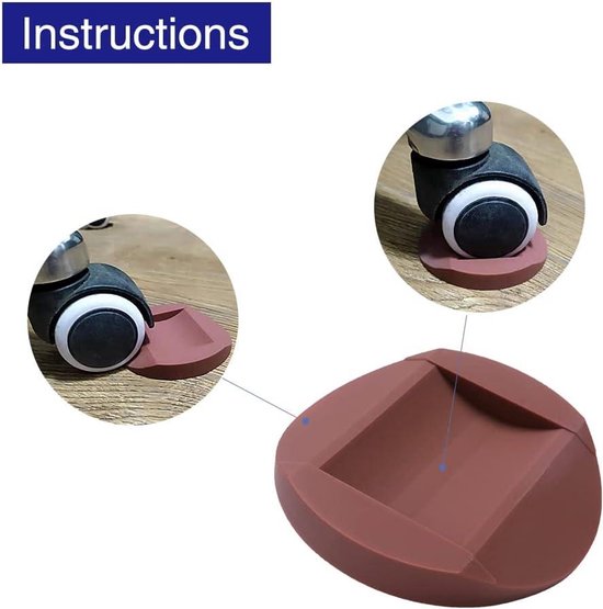 Rubberen Voetjes Meubelonderzetters 6 Stuks - Antislip Rolstoppers Voor Bureaustoel En Meubels