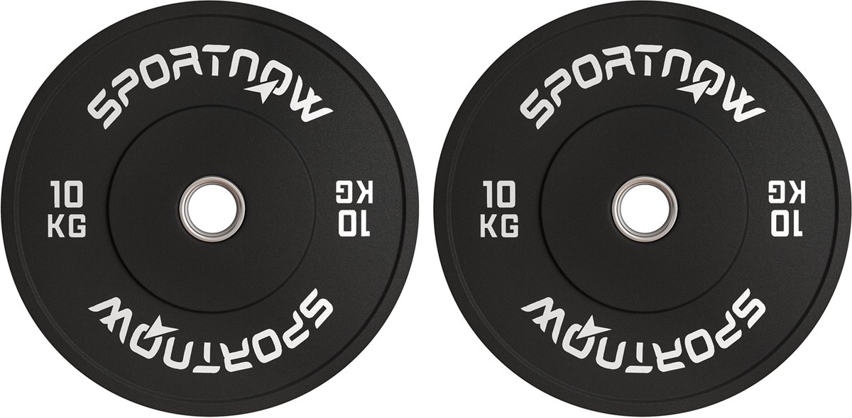 SPORTNOW halterschijf – rubber – Ø45 x 4H cm – zwart