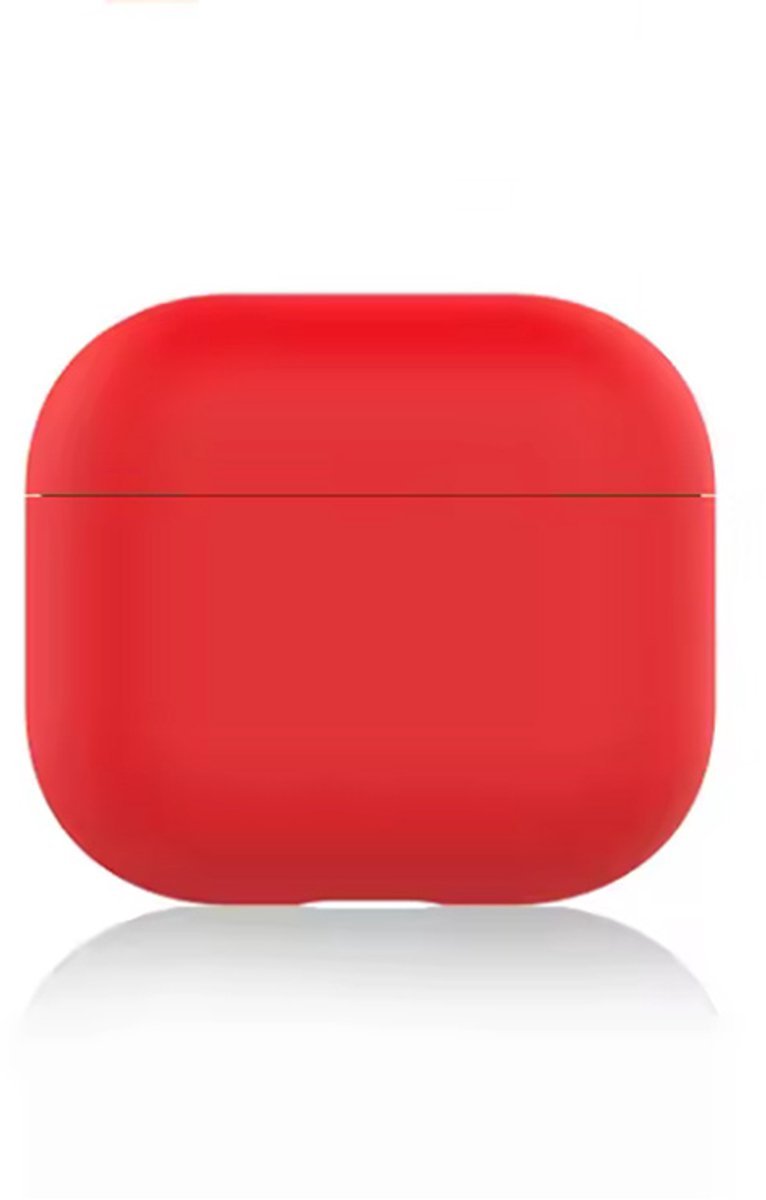 New Age Devi - Flexibel Zacht Siliconen Hoesje - Rood - Geschikt voor Apple AirPods 3