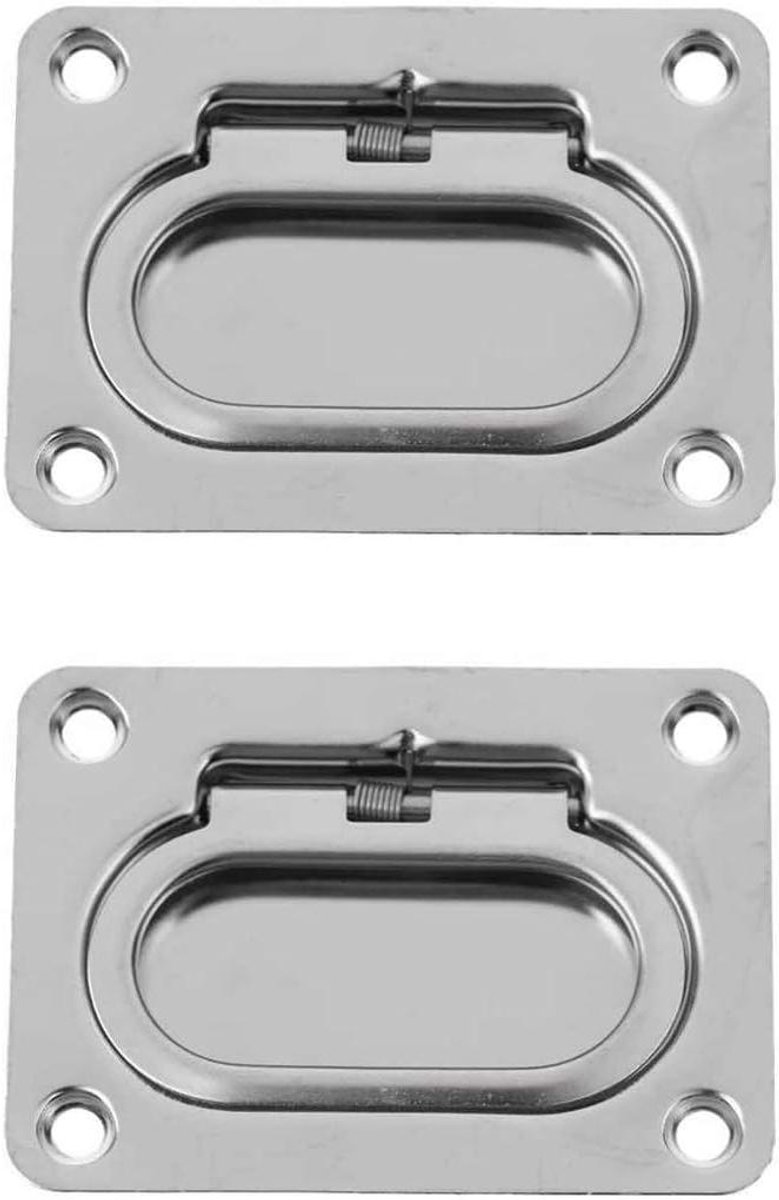Boot Flush Luik 2 Stuks - Roestvrij Stalen Handgreep | Boot Verzonken Luik Pull Handvat voor Jacht en Marine - Kabinet Lift Pull Handvat
