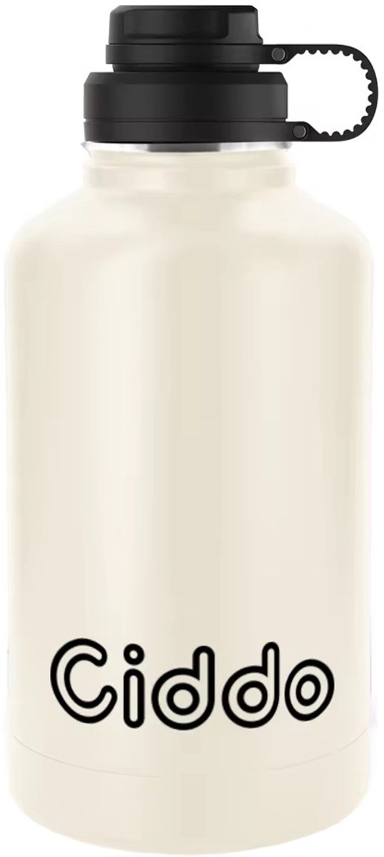 Ciddo | TANKR© | 1,9L | Fles | Waterfles | RVS Drinkfles 24 uur koud/12 uur warm | HYROX | GYM | Ideaal voor de gym | Cadeau voor haar/hem | Cadeauhulp | Waterfles | Volwassenen - Kinderen | Vakantie | Zomer | Dubbelwandig | Thermosfles | Bottle