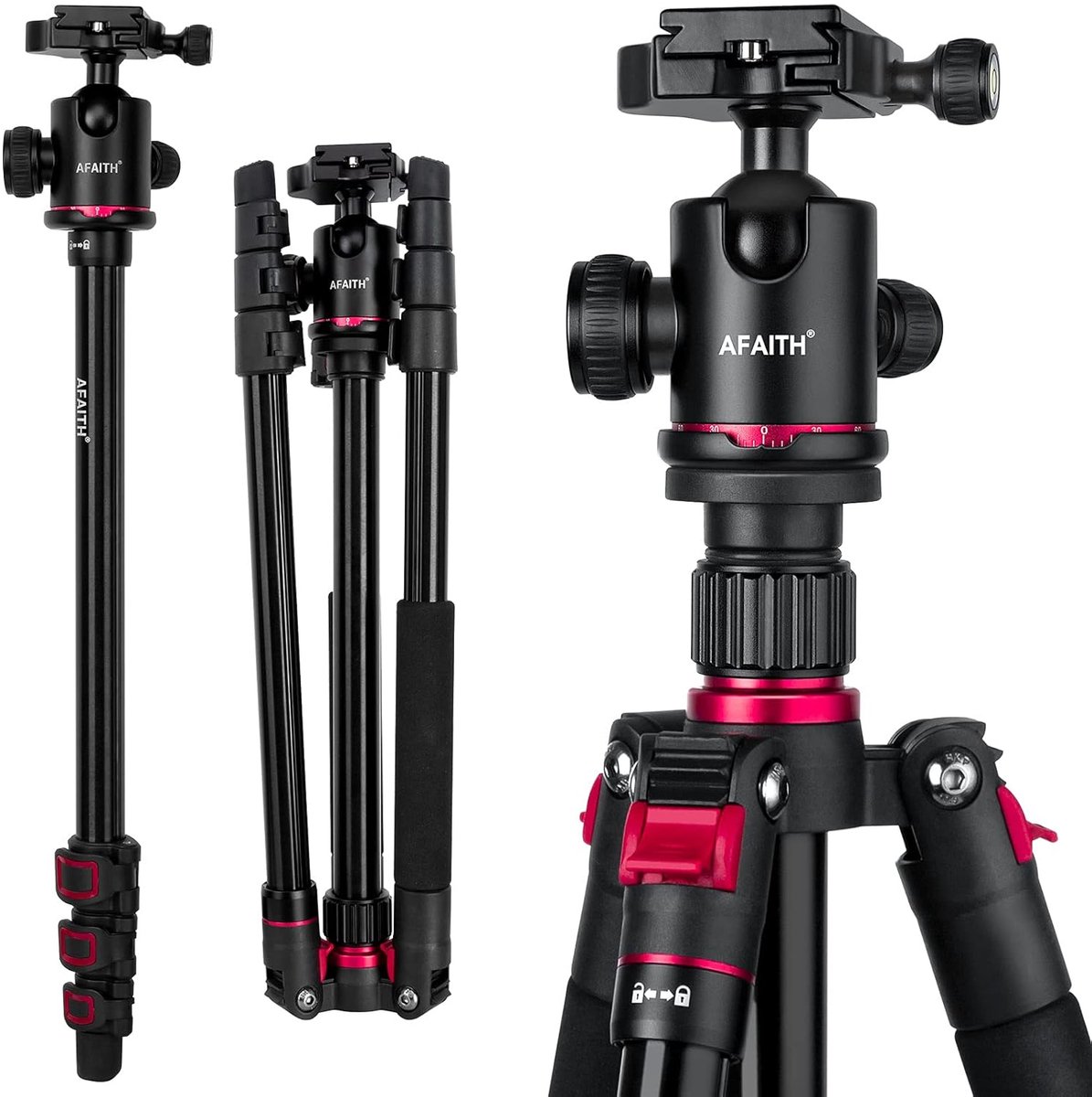 Lichtgewicht Aluminium Camerastatief - Draagbaar Reisstatief voor DSLR-camera's