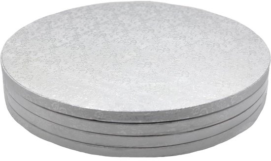 YIYICO Cake Board 30 cm Rond Taartonderlage Cakeboard 13 mm x 30,5 cm 2-delige herbruikbare taartonderzetters voor het transport van cakes en taarten (Gouden-30,5 cm-5 stuks