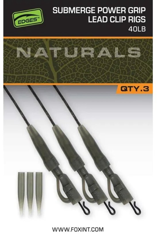 Naturals Submerge Power Grip Lead Clips 30LB Fox — afbeelding 4