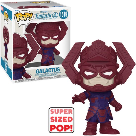Galactus bobblehead, Marvel Studios Fantastic 4 First Steps, nummer 1519. Paars en rood met grote helm en pantser.