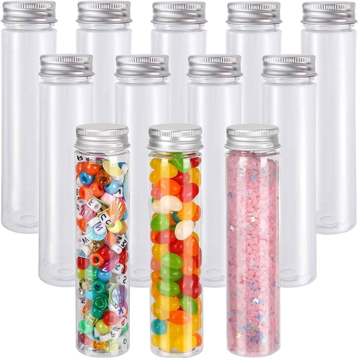 Allecto Plus - Glazen reageerbuisjes 30 ml met schroefdop - Set van 12 - Bloemen nodig?