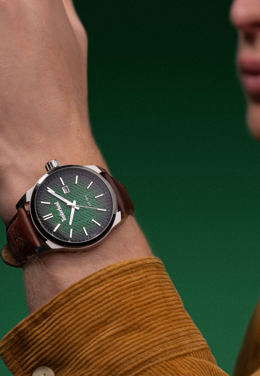 Datum horloge Henniker II Green - Brown