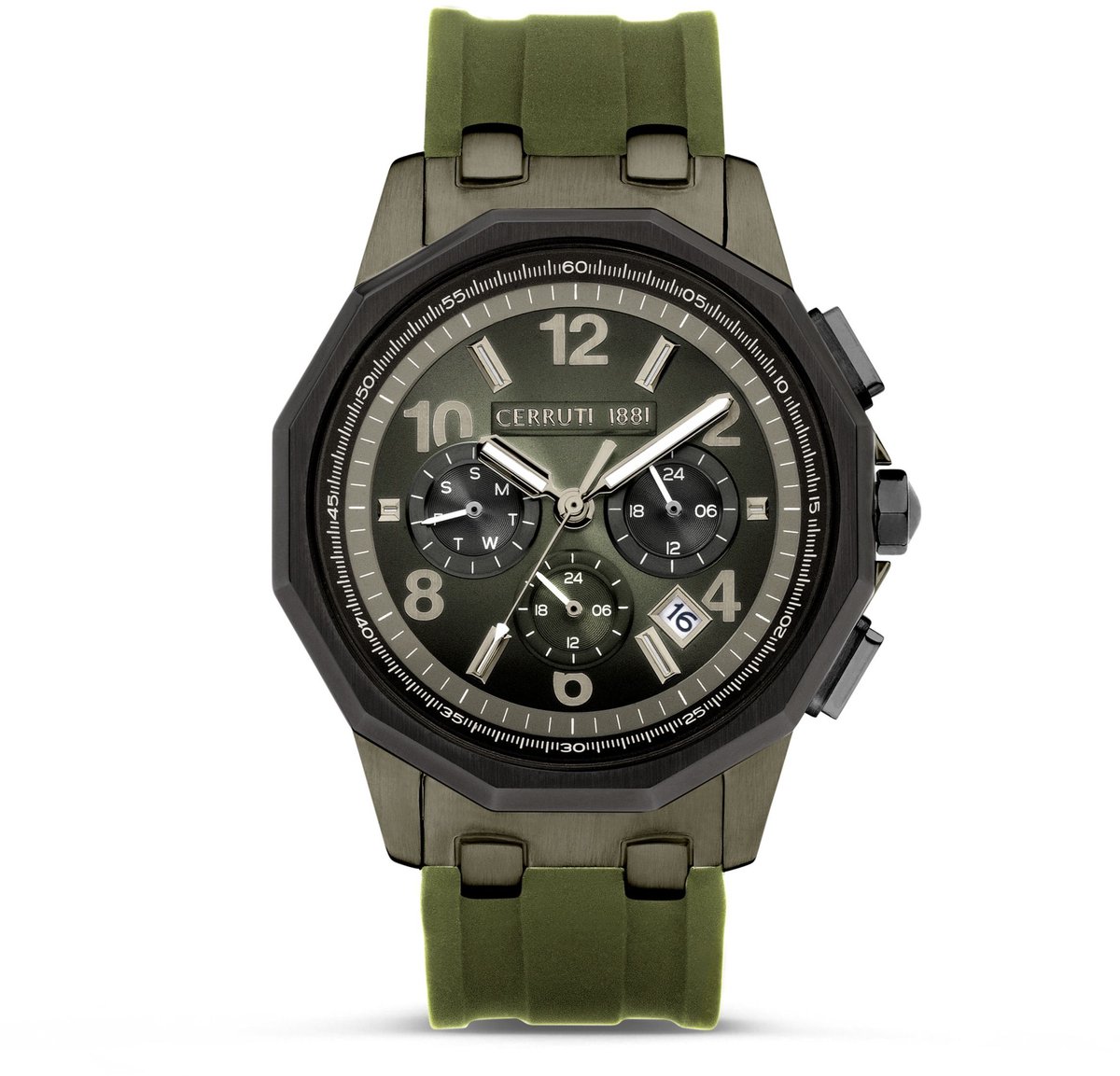 Cerruti 1881 CIWGQ2224104 - Horloge - Siliconen - Clay green - 45.5 mm