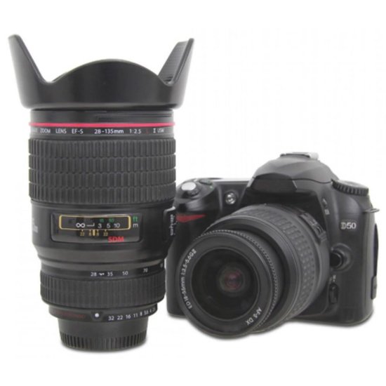 Kwalitatieve Camera Lens Beker Tas Mok Thermos - Koffie Thee Coffee Mug - Must Have - Cameralens - Drinkbeker - 400 ML - Met Deksel - Camera Mok