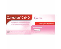 Canesten Gyno Crème 35g | 6-daagse Behandeling van Vaginale Schimmelinfecties | Verlicht Jeuk en Branderig Gevoel | Bevat Clotrimazol | Inclusief 6 Wegwerpapplicators