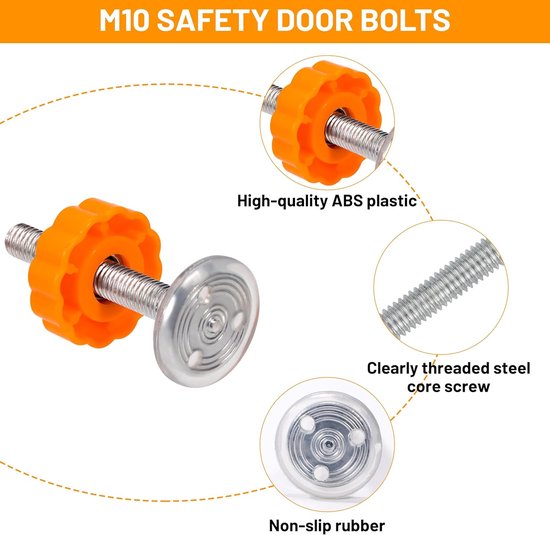 Pack of 8 Pressure Screws for Child Grille and Safety, Wall Protection, Pads, Stair Grate, Screws for Child Safety Doors, Pet Door Grille — afbeelding 4