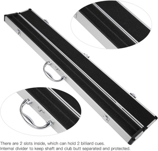 Storage Case Snooker Billiard Protector Soft Foam Lining Pool Cue Travel Case — afbeelding 5