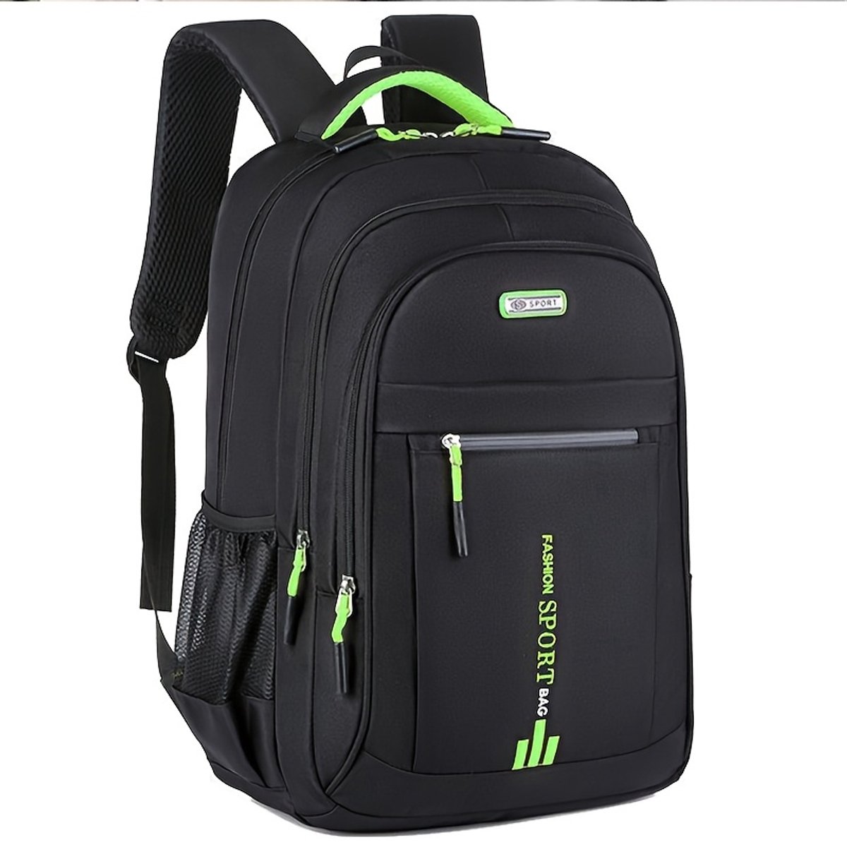 Rugzak - schooltas - Laptop Rugzak - Unisex Rugzak - Grote Capaciteit - Zwarte Zakelijke & Reistas met Laptopvak - Duurzaam Polyester – Verstelbare Banden & Meerdere Compartimenten – Perfect voor Werk, School & Casual