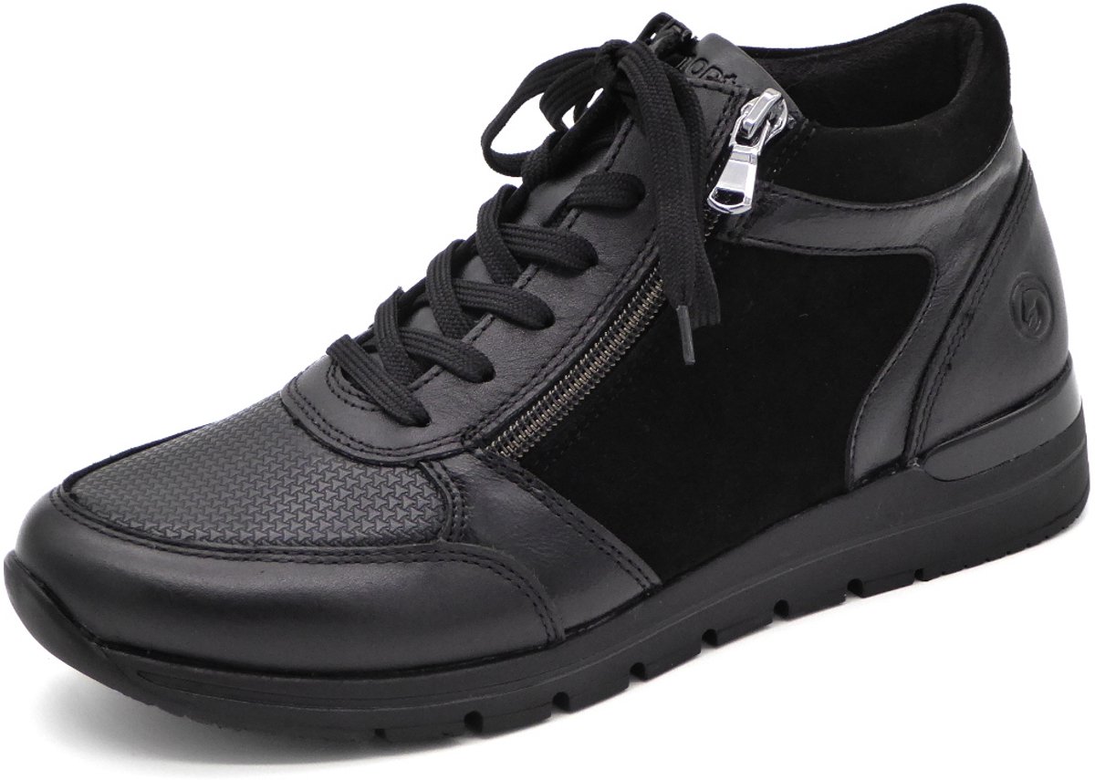 Remonte Dames Veterboot - R6776-02 Zwart - Maat 39