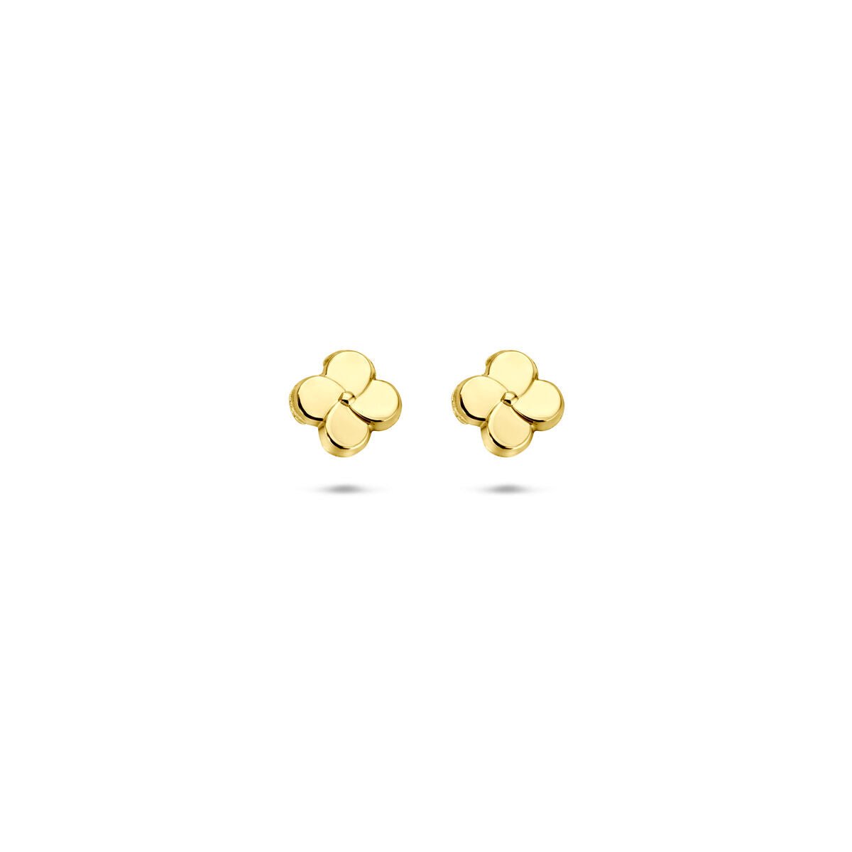 14K geelgouden oorknoppen bloem 5 mm - 4034894
