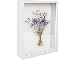 YHNDECO 3D Photo Frame, 27 x 22 cm, Deep Wooden Picture Frame, 3D Fill Frame, Picture Frame, Deep Box with Acrylic Sheet for Wall Wallpaper or Desktop, Family Memory Gifts