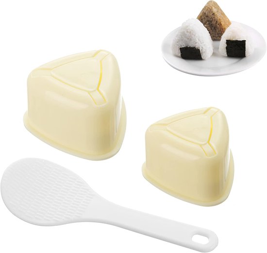 Moule à Onigiri Triangulaire 6 En 1 Avec Cuillères - Kit Complet Pour Boulettes De Riz Parfaites